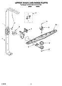 UPPER WASH AND RINSE PARTS Diagram and Parts List for DU1201XTSQ1  Whirlpool Dishwasher