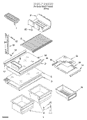SHELF, OPTIONAL Diagram and Parts List for 3XART716GG00  Whirlpool Refrigerator