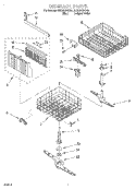 DISHRACK Diagram and Parts List for DU925QWDB4  Whirlpool Dishwasher