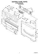 CONTROL PANEL PARTS Diagram and Parts List for SF272LXTD2  Whirlpool Range