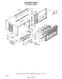CABINET Diagram and Parts List for BHAC1200XS0  Whirlpool Air Conditioner