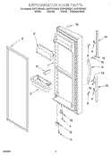 REFRIGERATOR DOOR Diagram and Parts List for GD27DIXHW01  Whirlpool Refrigerator