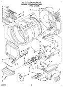 BULKHEAD, LIT/OPTIONAL Diagram and Parts List for CSP2760AW1  Whirlpool Dryer