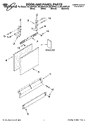 DOOR AND PANEL PARTS Diagram and Parts List for DUL300XTLQ1  Whirlpool Dishwasher
