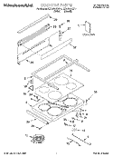 COOKTOP, LITERATURE Diagram and Parts List for KERC601HBT1  KitchenAid Range