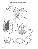 LOWER UNIT AND TUBE Diagram and Parts List for 4KSRF36DTX2  KitchenAid Refrigerator
