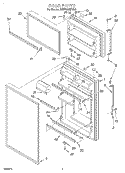 DOOR Diagram and Parts List for 3VET19GMFW03  Whirlpool Refrigerator