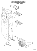FREEZER LINER Diagram and Parts List for KSRC22DBWH01  KitchenAid Refrigerator