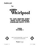 SECTION Diagram and Parts List for SB100PEK1  Whirlpool Wall Oven