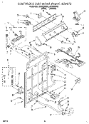 CONTROLS AND REAR PANEL Diagram and Parts List for LST6132BW0  Whirlpool Washer