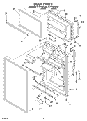 DOOR Diagram and Parts List for ET1FHMXLT00  Whirlpool Refrigerator