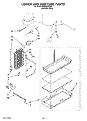 LOWER UNIT AND TUBE PARTS Diagram and Parts List for KSSC36QTS02  KitchenAid Refrigerator