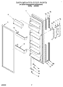REFRIGERATOR DOOR Diagram and Parts List for RS22AWXDN00  Roper Refrigerator