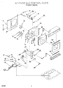 AIR FLOW AND CONTROL Diagram and Parts List for AR0500XA3  Whirlpool Air Conditioner