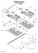 INTERIOR PARTS Diagram and Parts List for KICU508SBL0  KitchenAid Cooktop