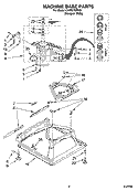 MACHINE BASE PARTS Diagram and Parts List for CAWS729MQ1  Crosley Washer