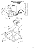 MACHINE BASE Diagram and Parts List for LBR2121DW0  Whirlpool Washer