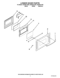 LOWER DOOR PARTS Diagram and Parts List for GGE390LXQ02  Whirlpool Range