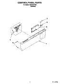 CONTROL PANEL PARTS Diagram and Parts List for KUDC03FTSS0  KitchenAid Dishwasher