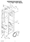 REFRIGERATOR LINER PARTS Diagram and Parts List for ES5PHAXSB01  Whirlpool Refrigerator