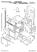 OVEN PARTS Diagram and Parts List for YKEMS307GS3  KitchenAid Microwave Oven Combo
