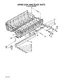 UPPER RACK AND TRACK Diagram and Parts List for KUDI22XX0  KitchenAid Dishwasher