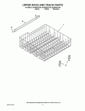 UPPER RACK AND TRACK PARTS Diagram and Parts List for GU3000XTXS0  Whirlpool Dishwasher