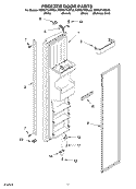 FREEZER DOOR Diagram and Parts List for KSRS27IKBL02  KitchenAid Refrigerator