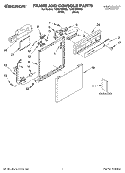 FRAME AND CONSOLE PARTS Diagram and Parts List for TUD5700MQ0  Estate Dishwasher