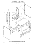 EXTERNAL OVEN Diagram and Parts List for SF300BSRW2  Whirlpool Range