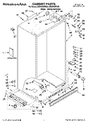 CABINET PARTS Diagram and Parts List for KSSO48QTB02  KitchenAid Refrigerator