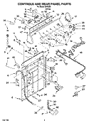 CONTROLS AND REAR PANEL PARTS Diagram and Parts List for IS45000  Inglis Washer