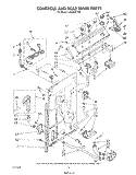 CONTROLS AND REAR PANEL Diagram and Parts List for LA5380XTG0  Whirlpool Washer