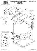 TOP AND CONSOLE PARTS Diagram and Parts List for RED4300SQ0  Roper Dryer