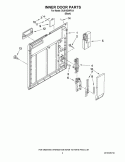 INNER DOOR PARTS Diagram and Parts List for DU810SWPU4  Whirlpool Dishwasher