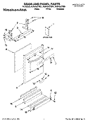 DOOR AND PANEL PARTS Diagram and Parts List for KUDA03CTBL1  KitchenAid Dishwasher