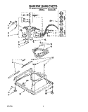 MACHINE BASE Diagram and Parts List for KAWE570BWH0  KitchenAid Washer