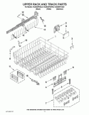 UPPER RACK AND TRACK PARTS Diagram and Parts List for KUDE48FXBL0  KitchenAid Dishwasher