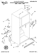 CABINET Diagram and Parts List for ET21DKXDW00  Whirlpool Refrigerator