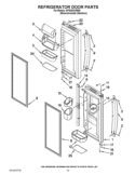REFRIGERATOR DOOR PARTS Diagram and Parts List for KFIS25XVMS9  KitchenAid Refrigerator