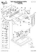 TOP AND CONSOLE, LITERATURE Diagram and Parts List for LGB6300LW0  Whirlpool Dryer