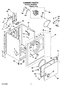 CABINET PARTS Diagram and Parts List for IED4300TQ0  Inglis Dryer
