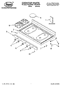 COOKTOP PARTS Diagram and Parts List for FGP325KN1  Roper Range