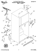 CABINET Diagram and Parts List for ET18PKXDN00  Whirlpool Refrigerator