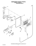 DISPENSER FRONT PARTS Diagram and Parts List for GSC25C5EYY01  Whirlpool Refrigerator