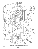 TUB , LITERATURE AND OPTIONAL Diagram and Parts List for DU8700XT5  Whirlpool Dishwasher