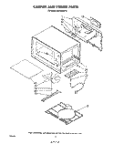CABINET AND STIRRER Diagram and Parts List for MW3500XP3  Whirlpool Microwave