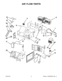 AIR FLOW PARTS Diagram and Parts List for WMH76718AS0  Whirlpool Microwave
