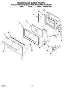 MICROWAVE DOOR PARTS, OPTIONAL PARTS Diagram and Parts List for KEHC309JBL06  KitchenAid Microwave Oven Combo