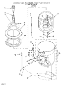 AGITATOR, BASKET AND TUB Diagram and Parts List for RAP7244DW0  Whirlpool Washer